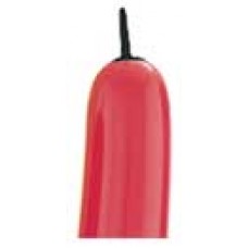 Red Standard 321Q Latex Balloon with black tip